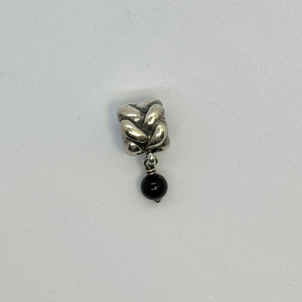 Retired Authentic Pandora Black Onyx Dangle Charm